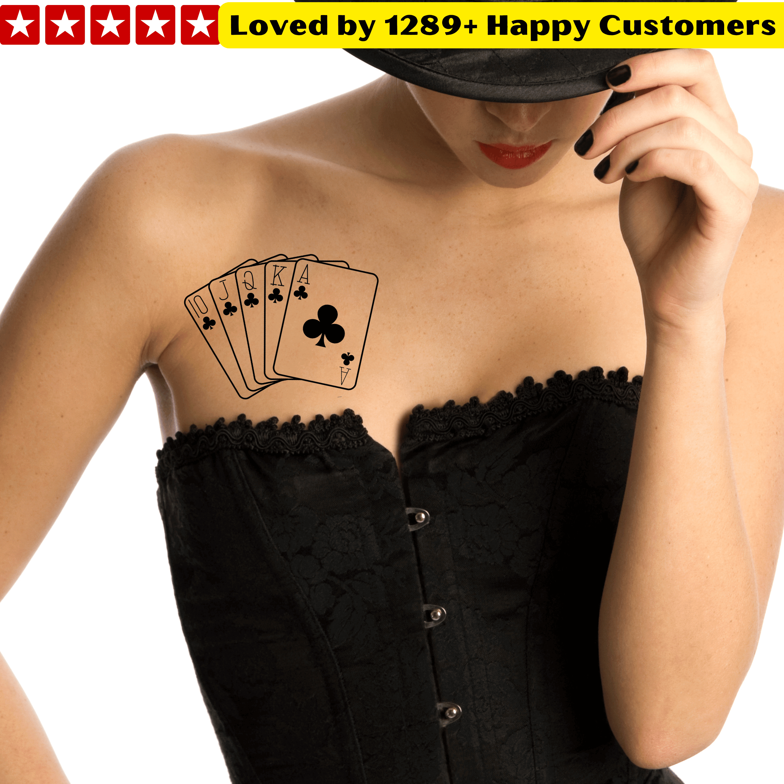 TeMaRo™ Boost Your Acting with Bold Card Tattoo Stickers!"