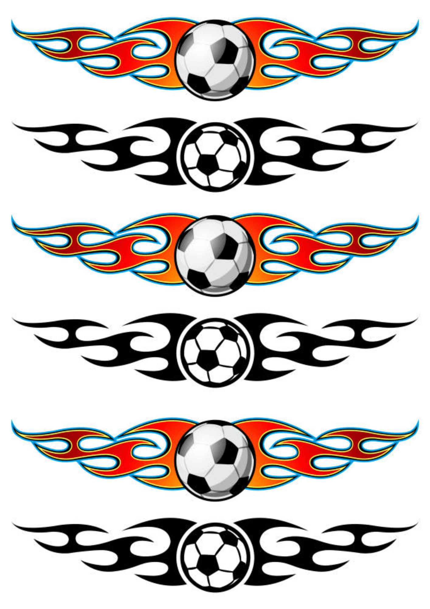 TeMaRo™ Boys Soccer Chest Tattoos