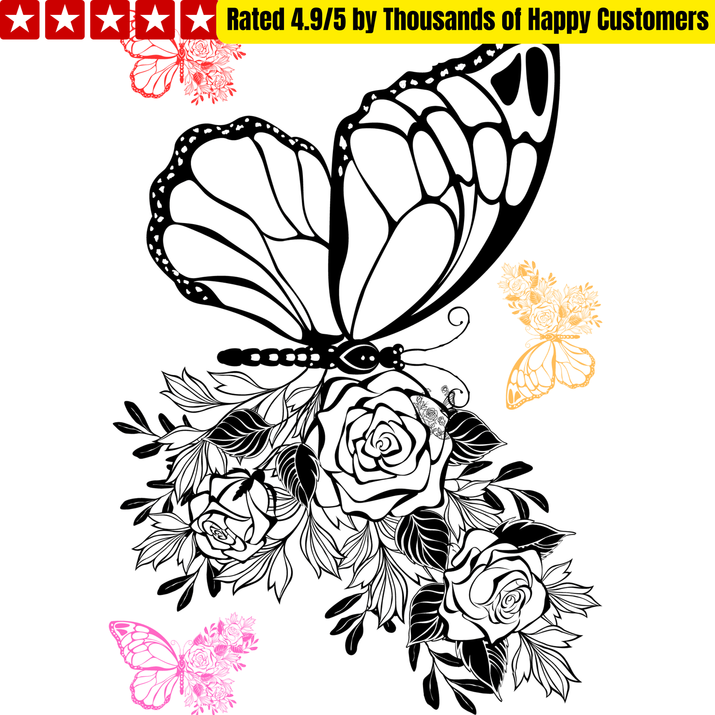 TeMaRo™ Butterfly Tattoo Patterns