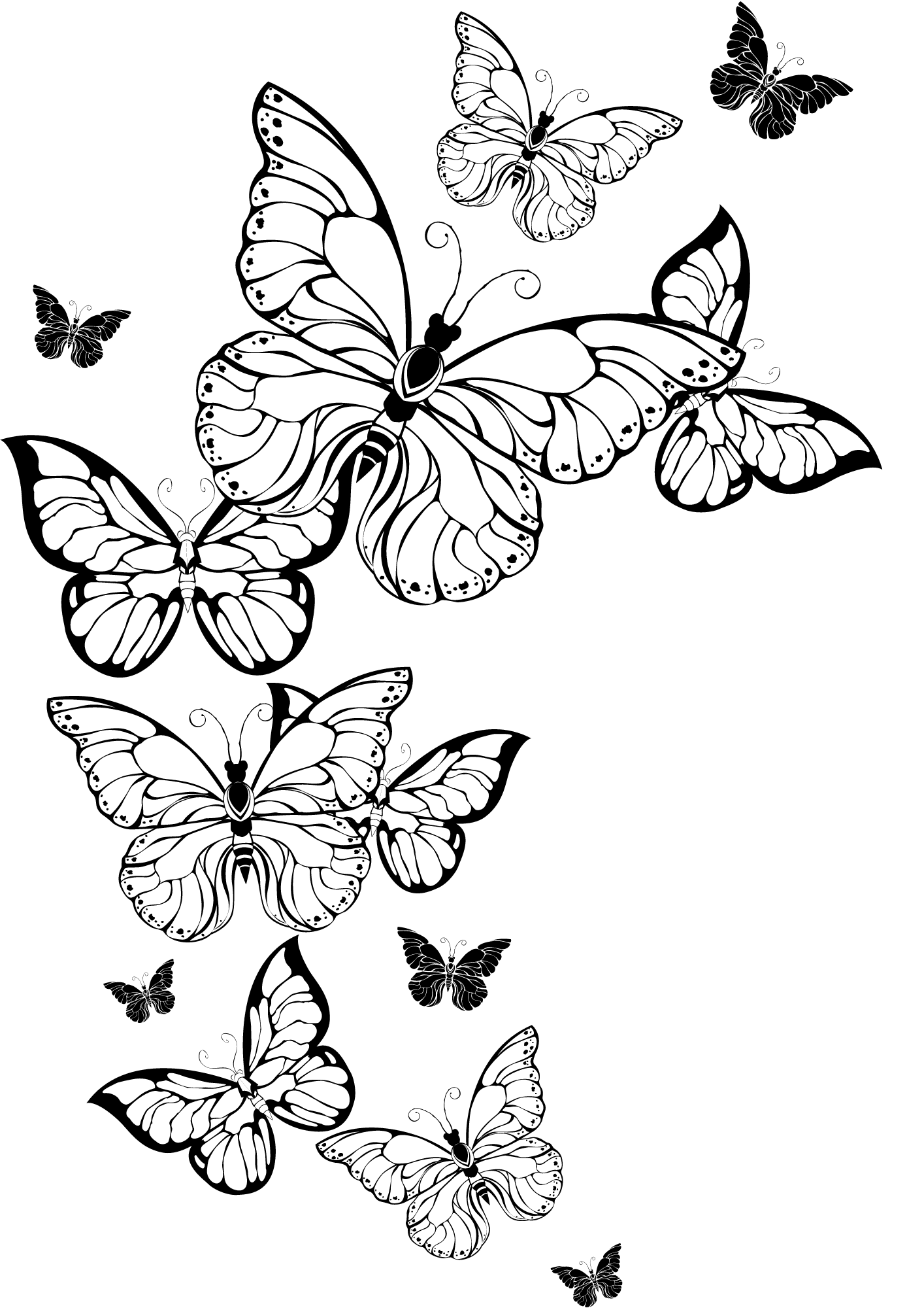 TeMaRo™ Butterfly Tattoo Simple