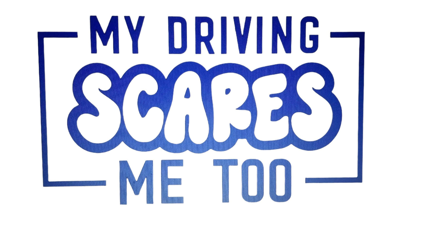 TeMaRo™ Car Stickers Inc - My Driving Scares Me Too