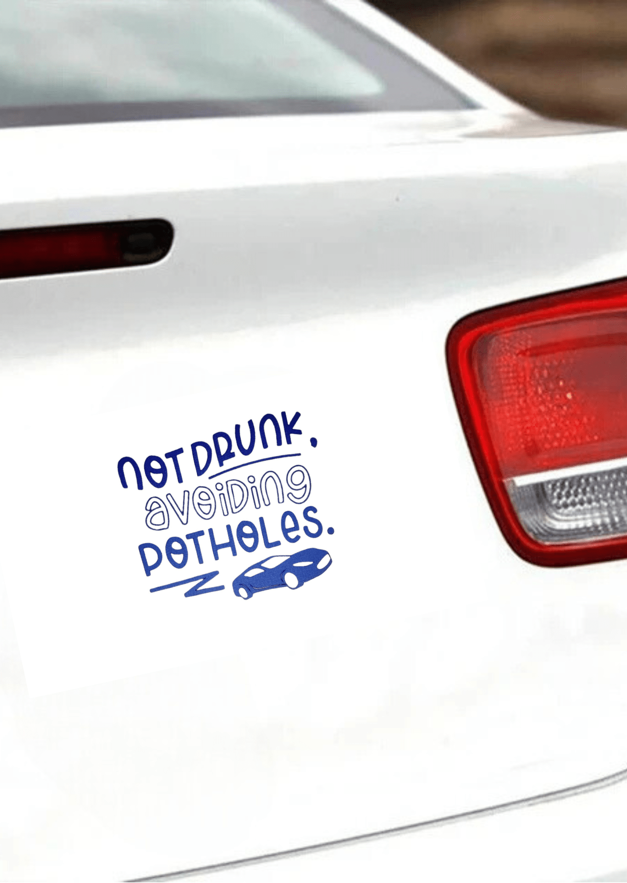 TeMaRo™ Car Stickers Near Me - Not Drunk Avoiding Potholes