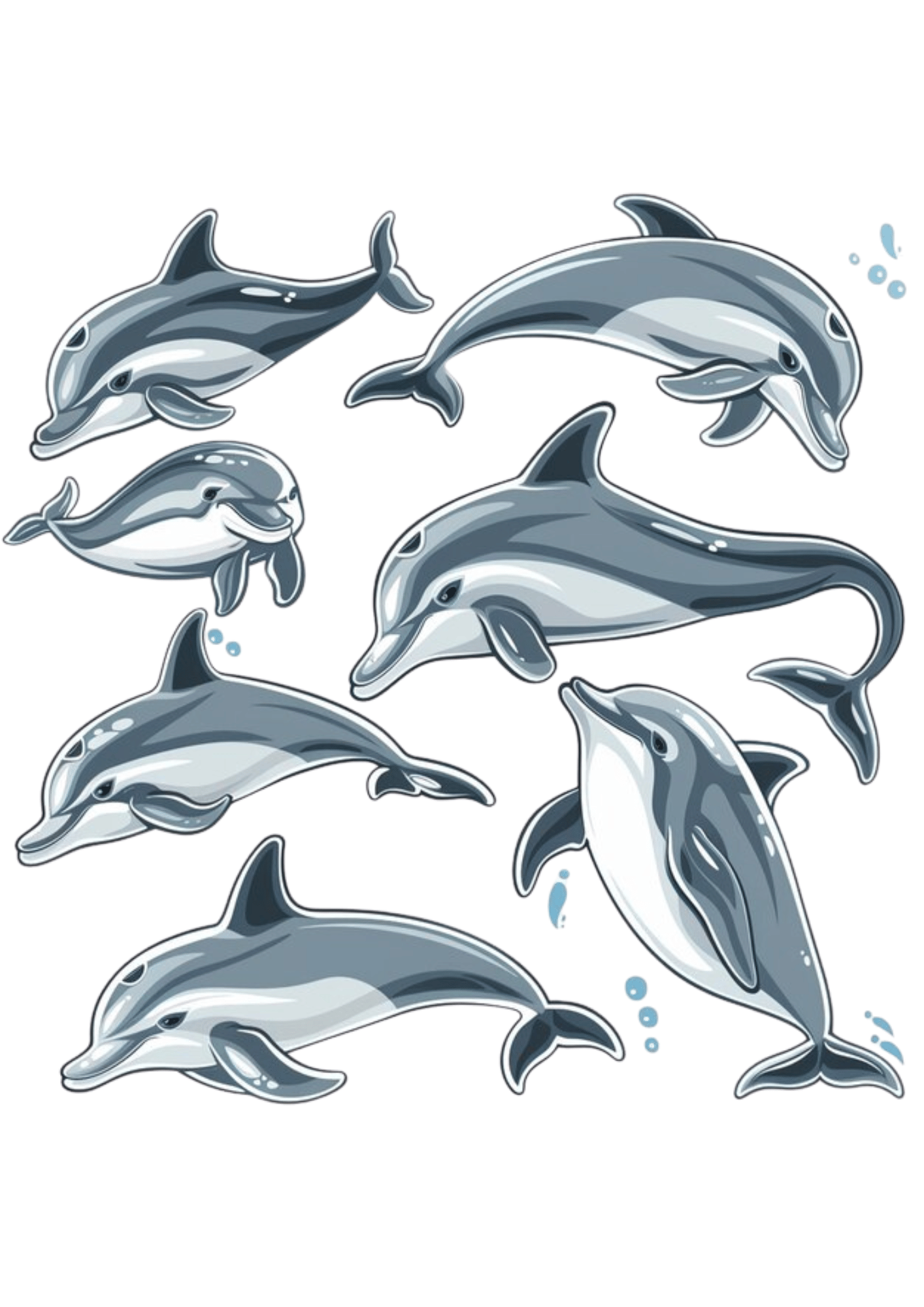 TeMaRo™ Chest Tattoo Design for Women - Dolphins
