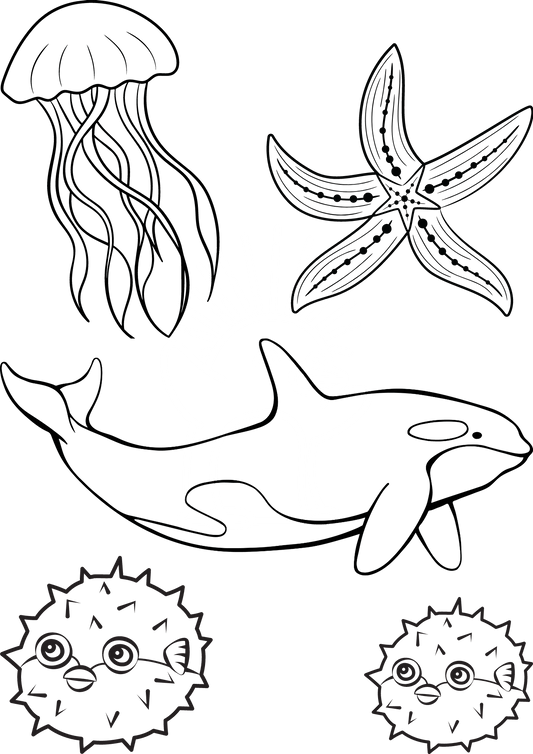 TeMaRo™ Custom Tattoo Fake Ocean Life