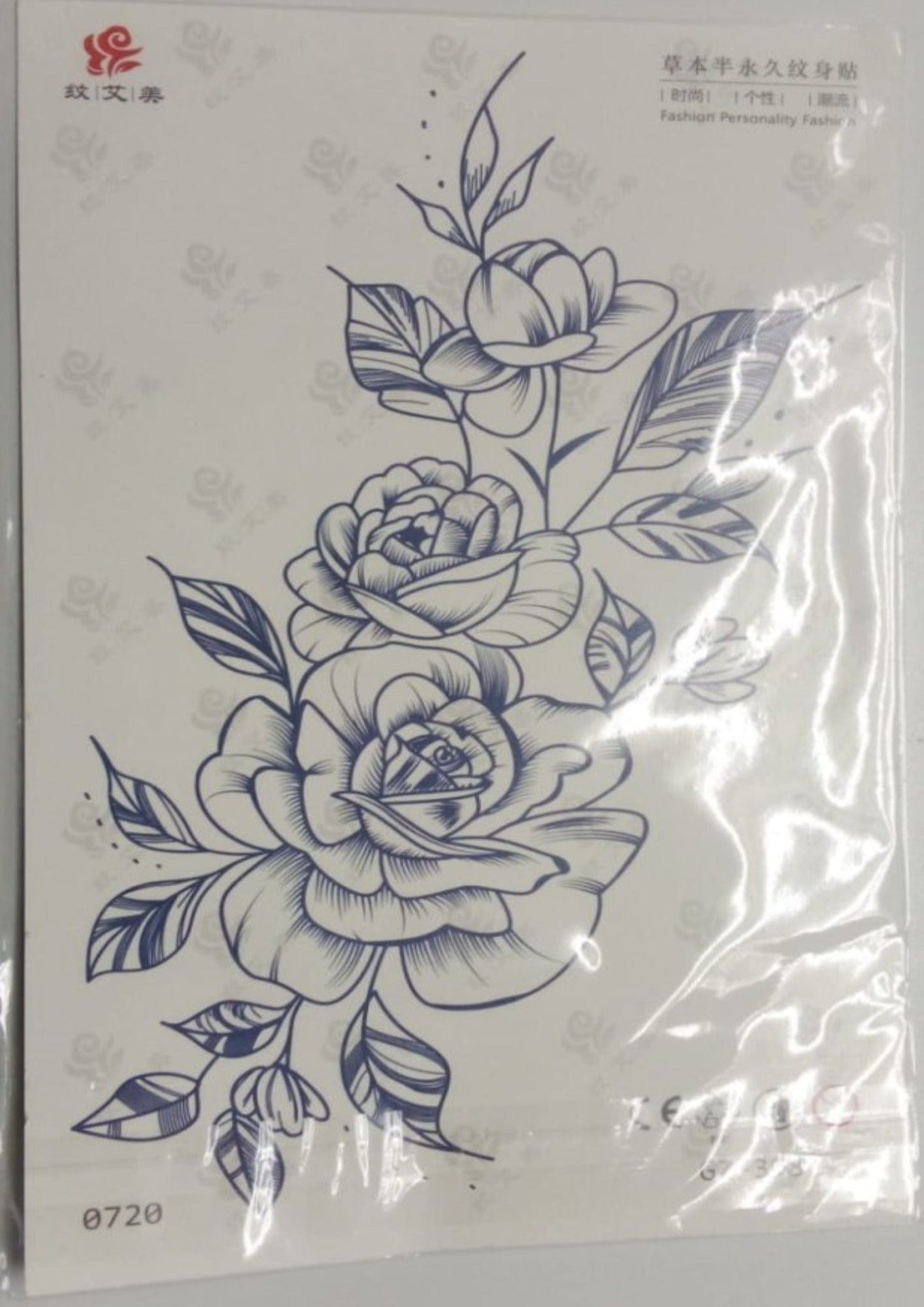 TeMaRo Custom Temporary Tattoos Semi Permanent Rose Tattoo Designs