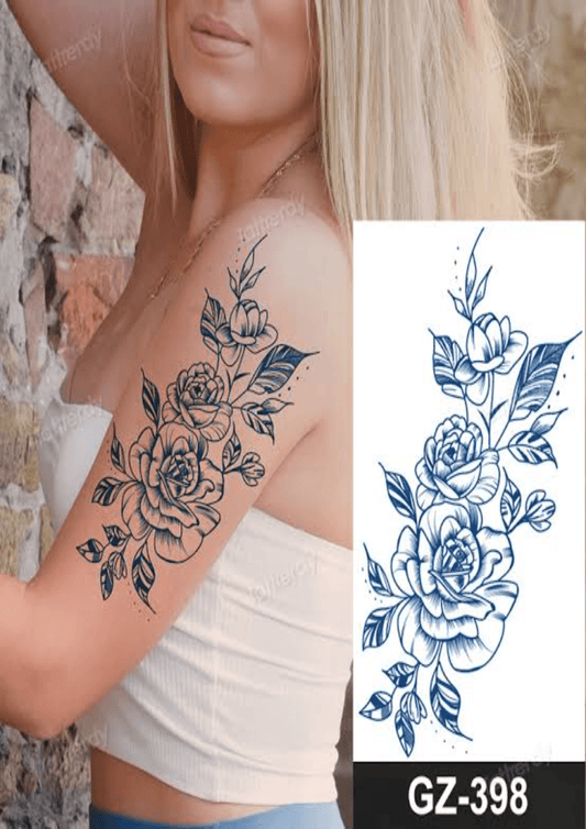 TeMaRo Custom Temporary Tattoos Semi Permanent Rose Tattoo Designs