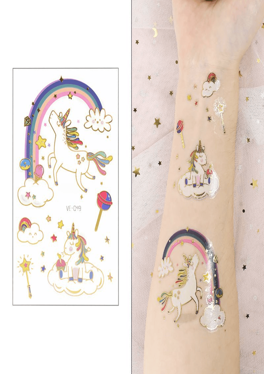TeMaRo Custom Temporary Tattoos XQB 12cm X 7.5cm (Not an A4 size) Fake Tattoos for Sale Near Me Kids Pony