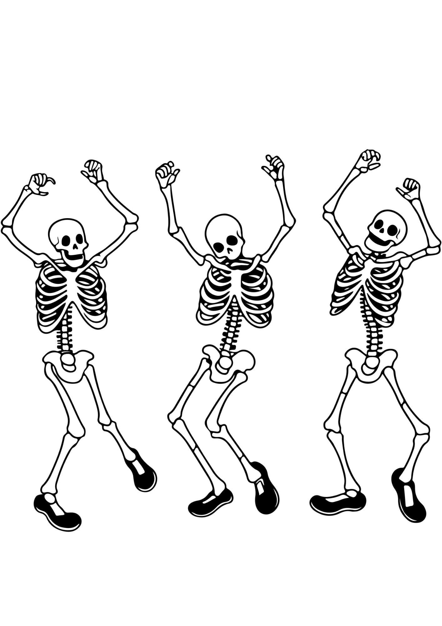 TeMaRo™ Dancing Skeleton Tattoo Sticker