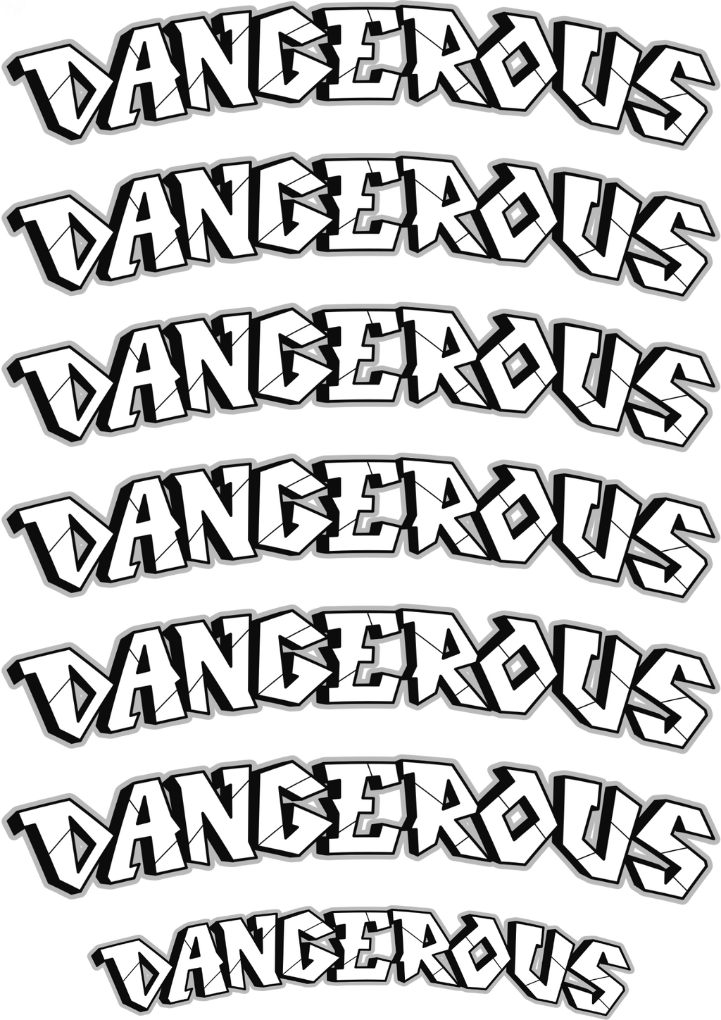 TeMaRo™ Dangerous Word Tattoo on Hand
