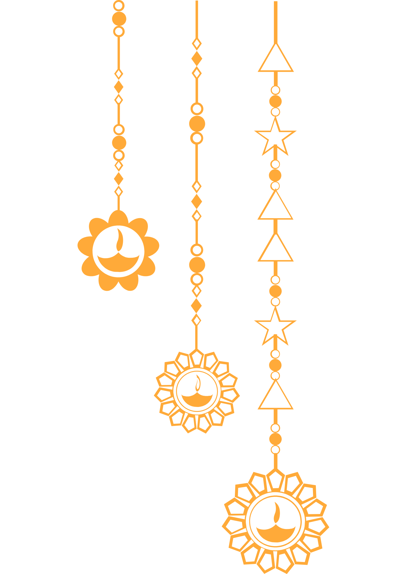 TeMaRo™ Diwali Hanging Ornament Tattoos