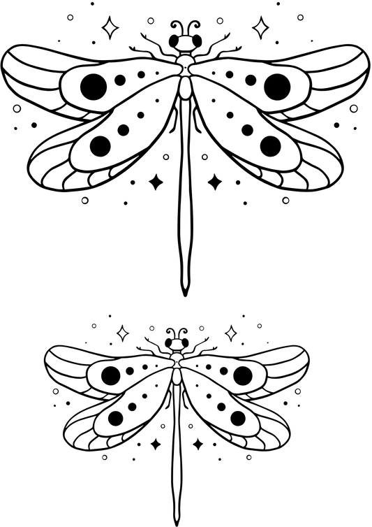 TeMaRo Dragon Fly Temporary Tattoo Stickers