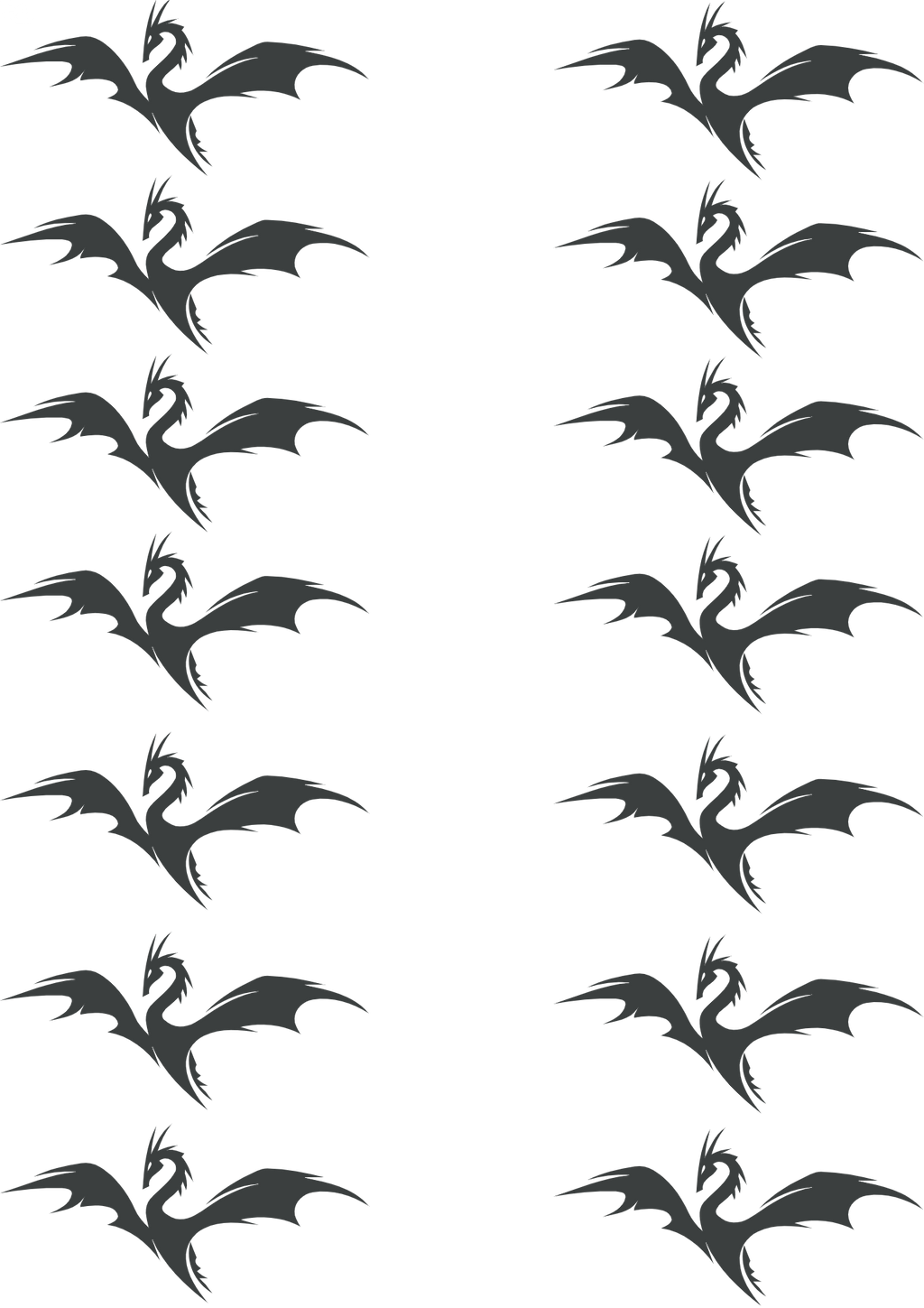 TeMaRo™ Dragon Tattoos Small