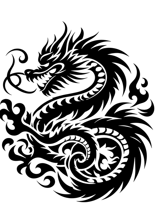 TeMaRo™ Dragon Tattoos Sticker