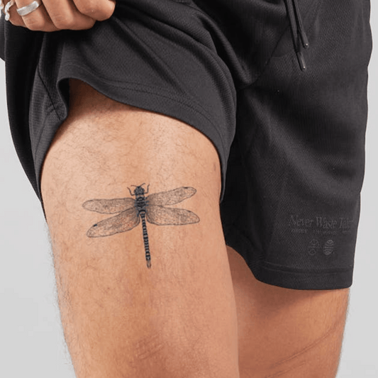 TeMaRo™ Dragonfly Tattoo on Thighs