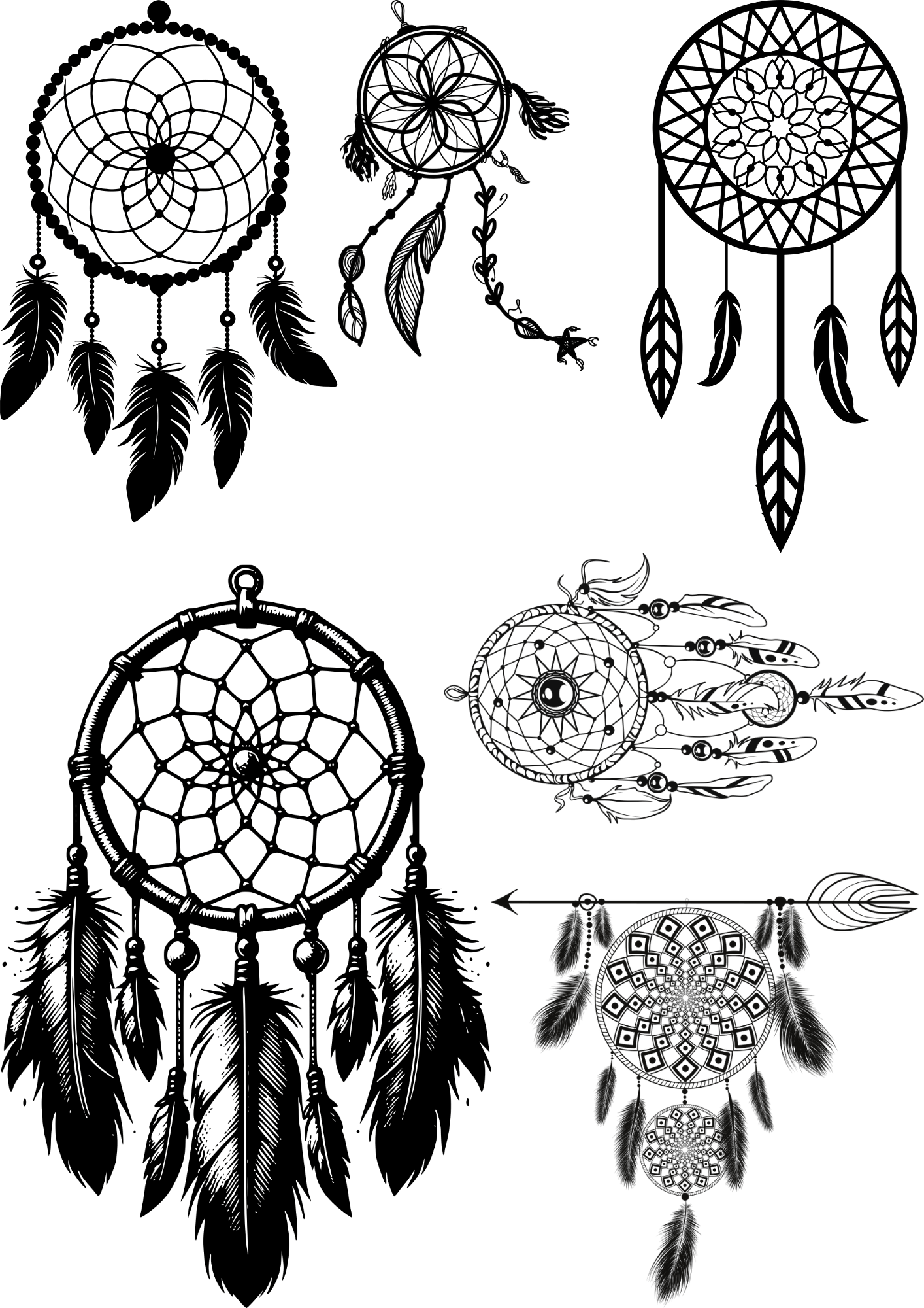 TeMaRo™ Dreamcatcher Temporary Tattoos