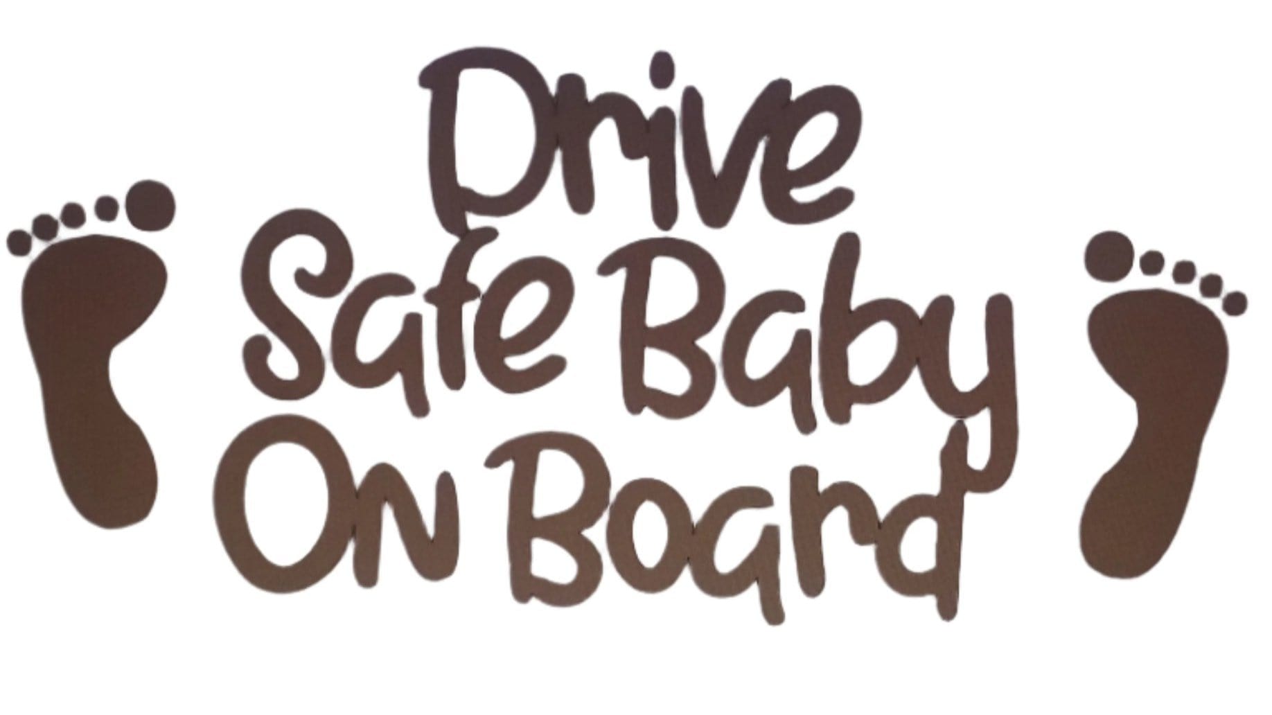 TeMaRo™ Drive Safe Baby On Board  - Vehicle Decal (24.49X11.43cm)