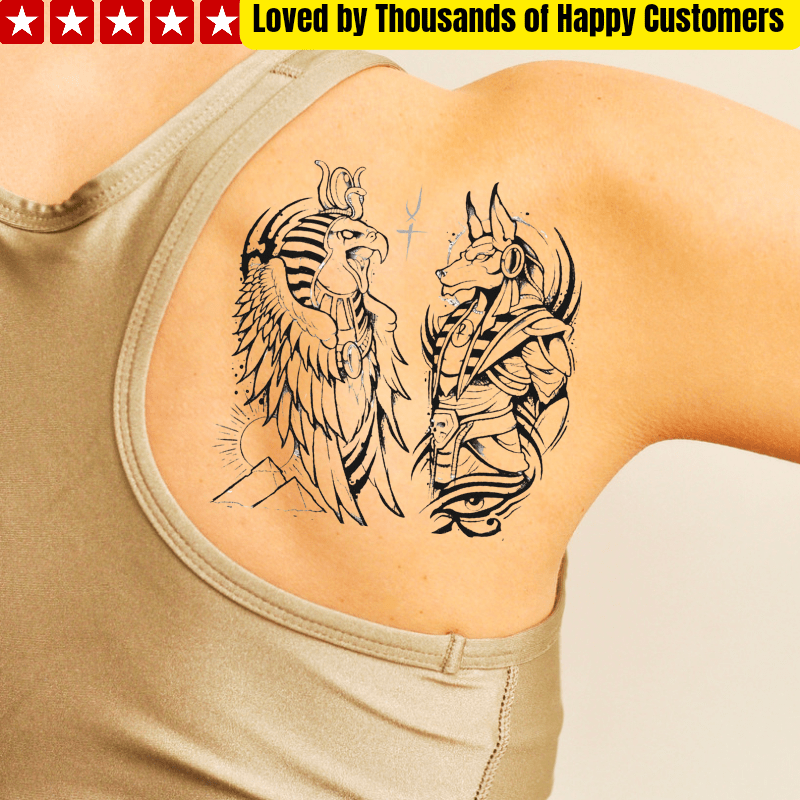 TeMaRo™ Egyptian God Anubis Tattoo