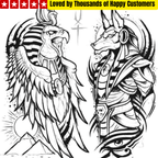 TeMaRo™ Egyptian God Anubis Tattoo