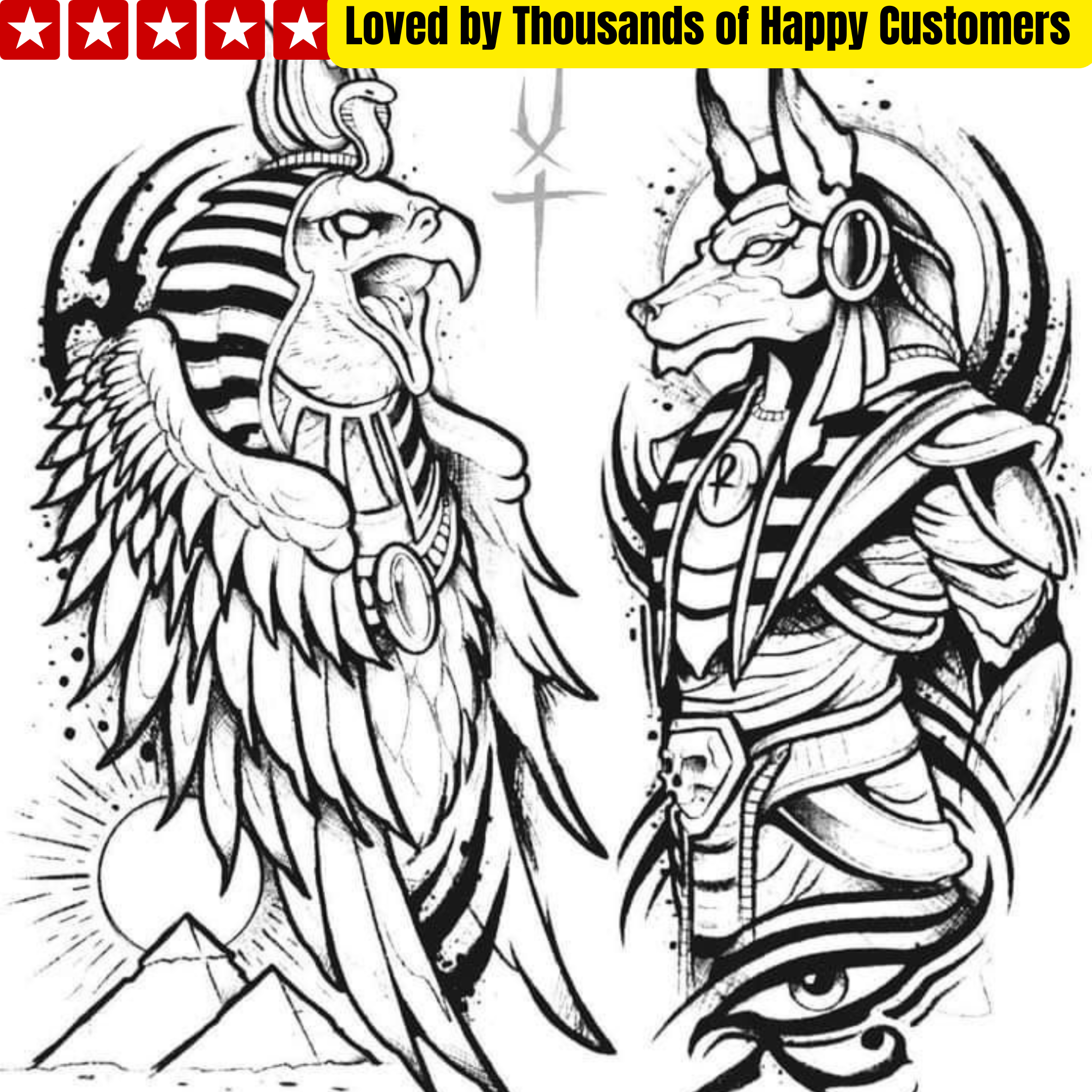 TeMaRo™ Egyptian God Anubis Tattoo