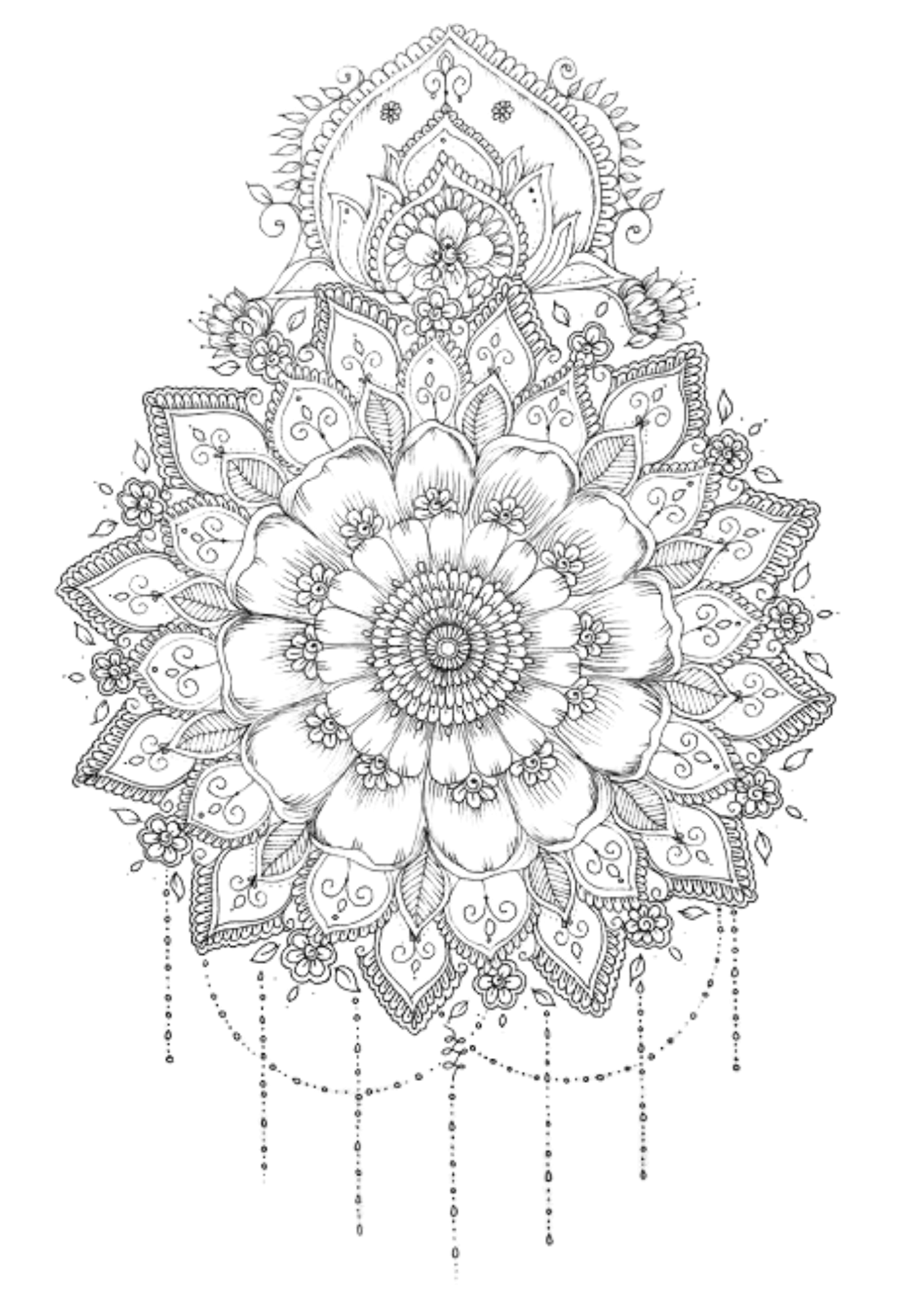 TeMaRo™ Ephemeral Sternum Tattoo Floral