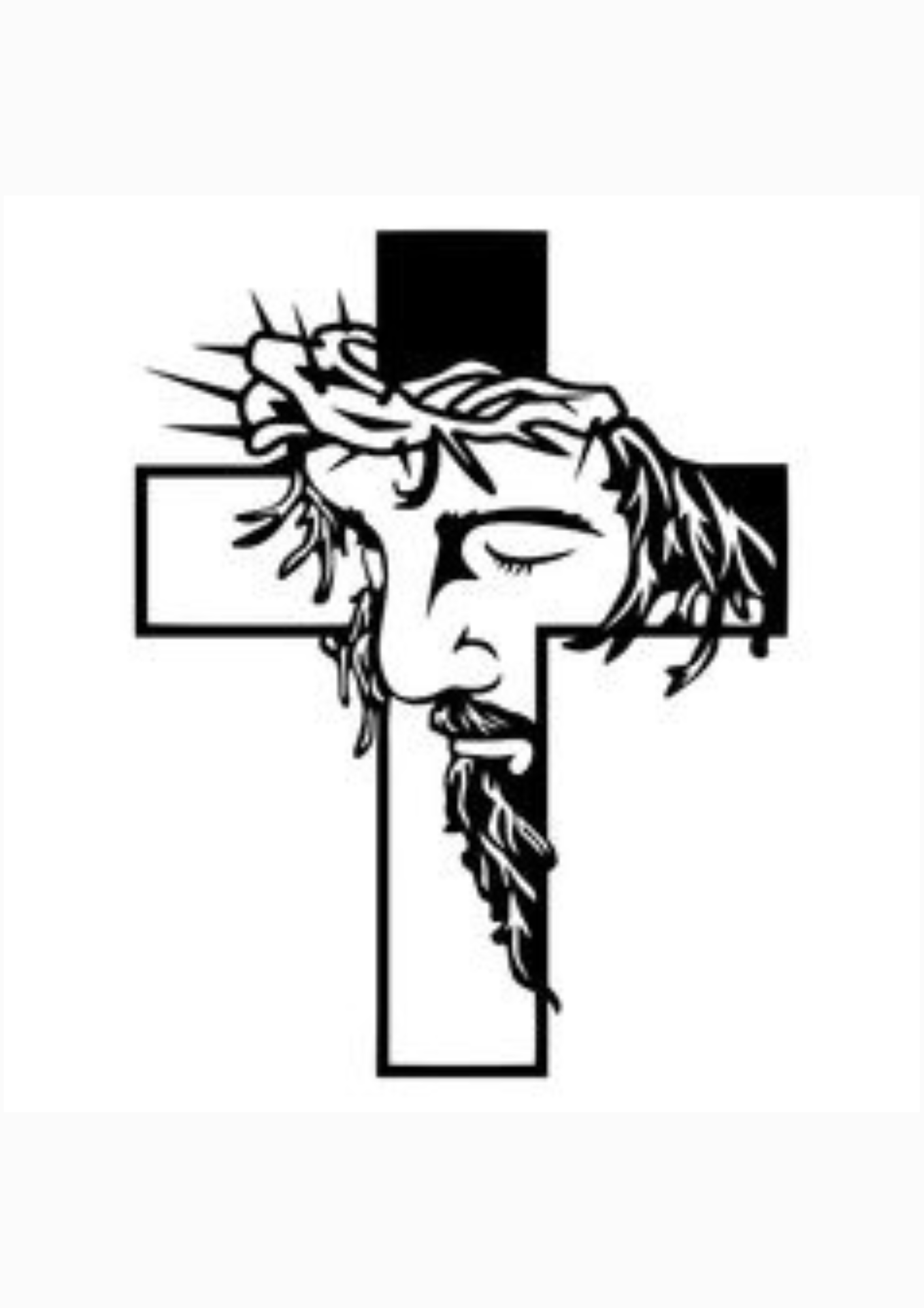 TeMaRo™ F Custom Stickers Johannesburg - Cross Vinyl (30X30cm)