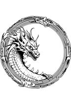 TeMaRo™ Fake Tattoo Dragons Sticker