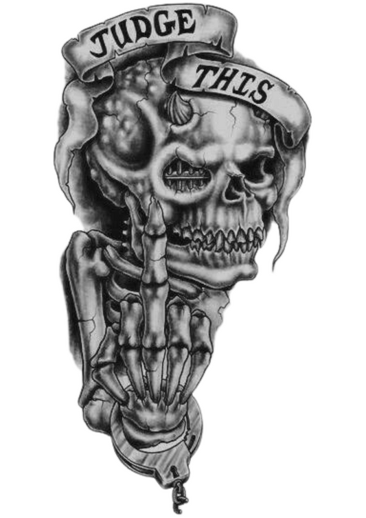 TeMaRo™ Fake Tattoo - Skull and Skeleton Tattoo