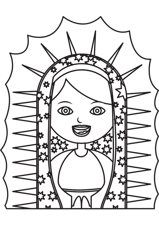 TeMaRo™ Fake Tattoo Stickers - Lady Guadalupe