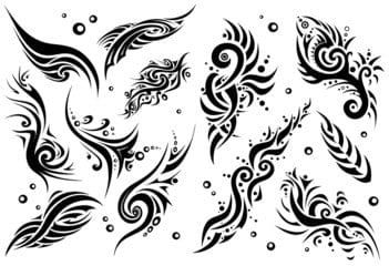 TeMaRo™ Flames of Tribal - Temporary Tattoo Sheet