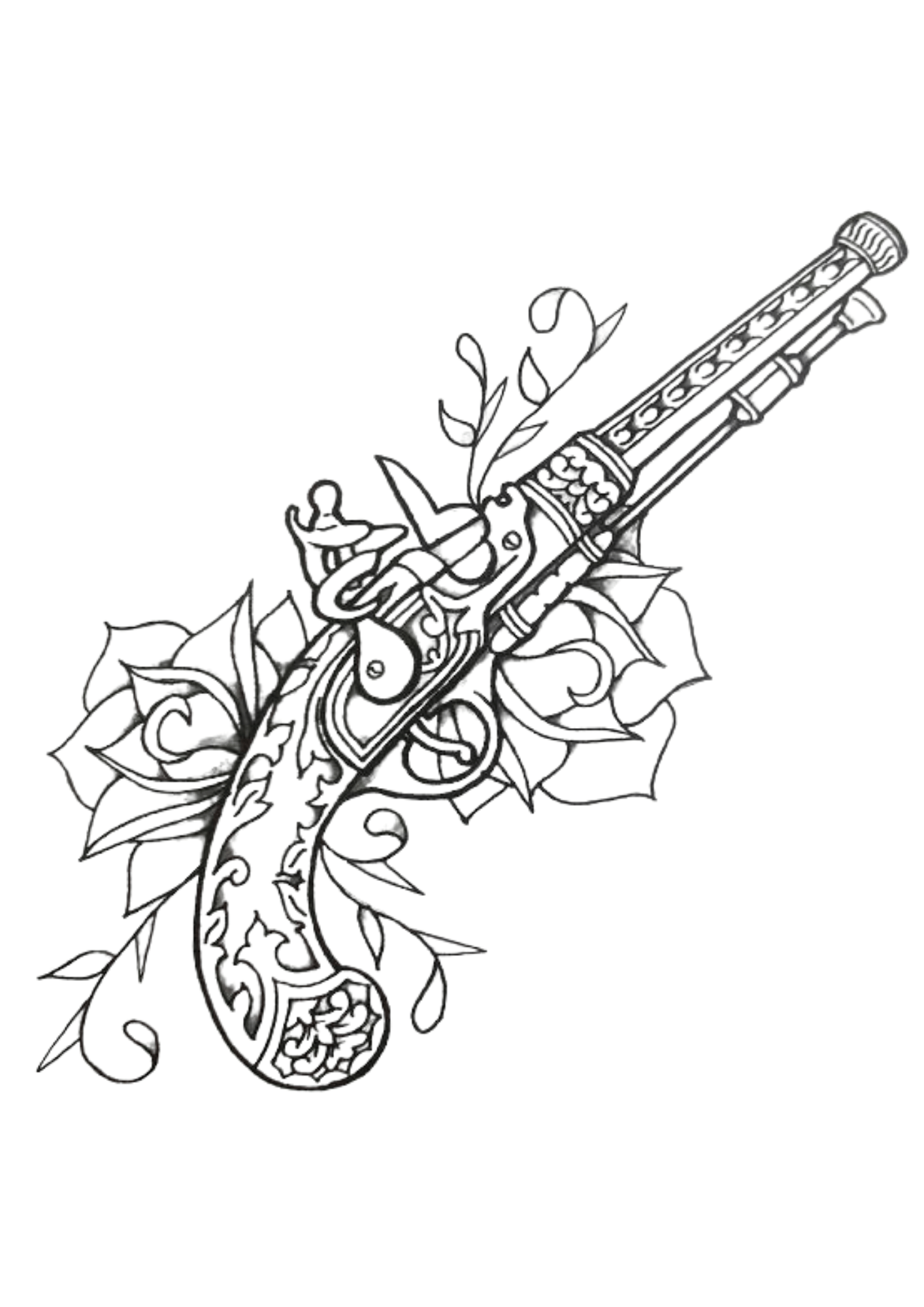 TeMaRo™ Forearm Tattoo Male - Guns and Roses