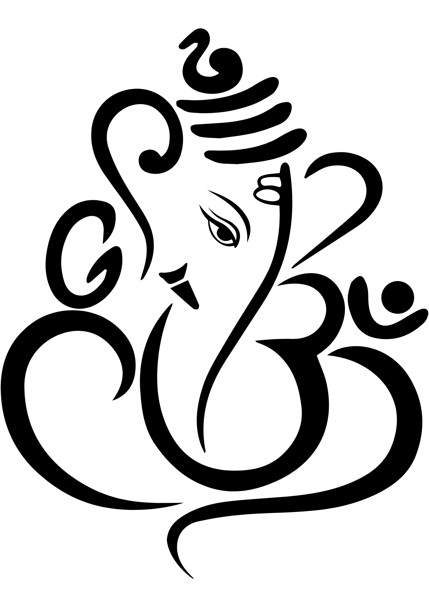 TeMaRo™ Ganesha Hindu God Tattoo