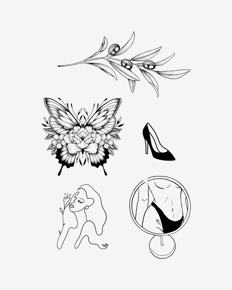 TeMaRo™ Girl Tattoo Pack