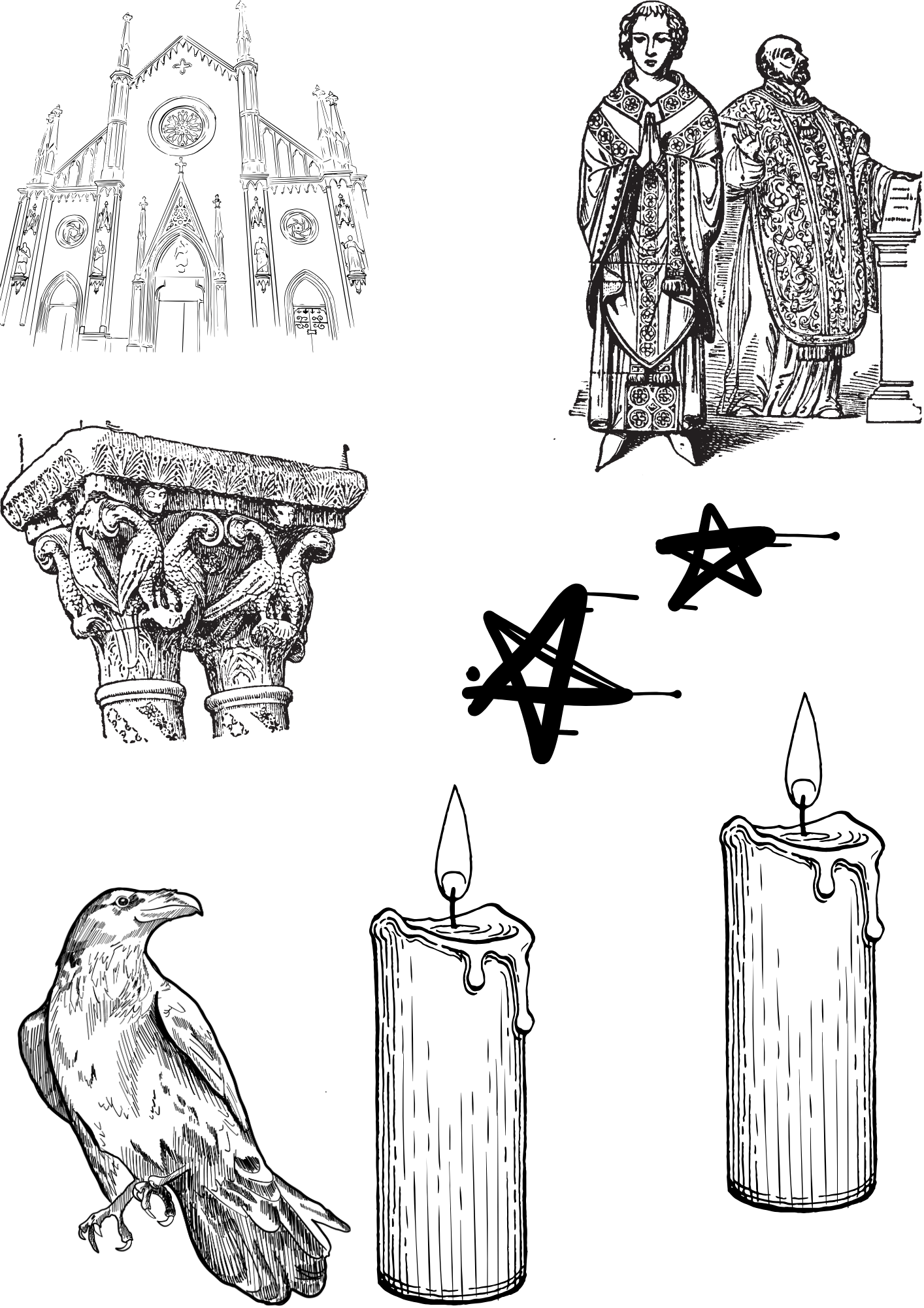 TeMaRo™ Gothic Tattoos Birds Forearm