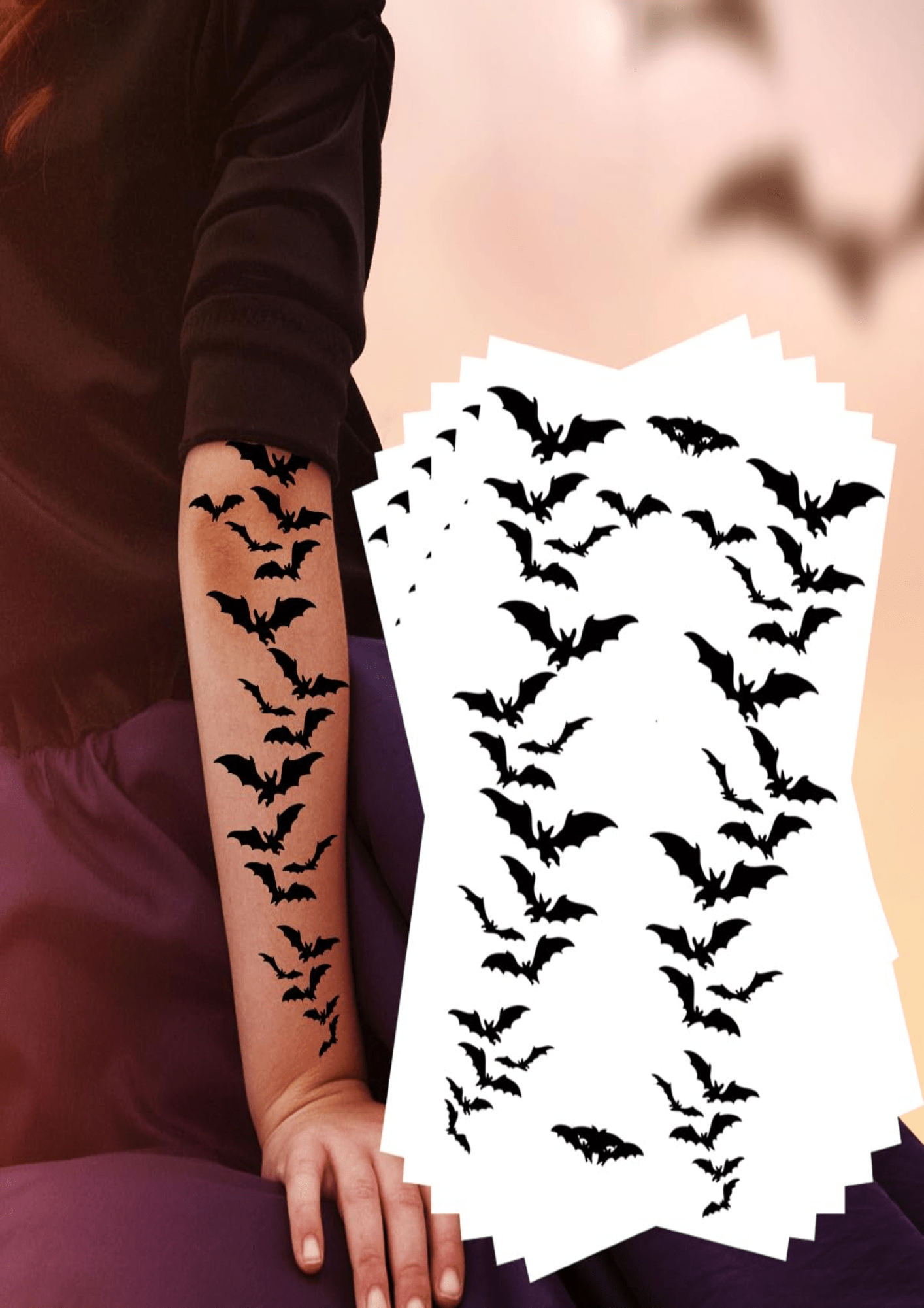 TeMaRo™ Halloween Flying Bat Tattoo