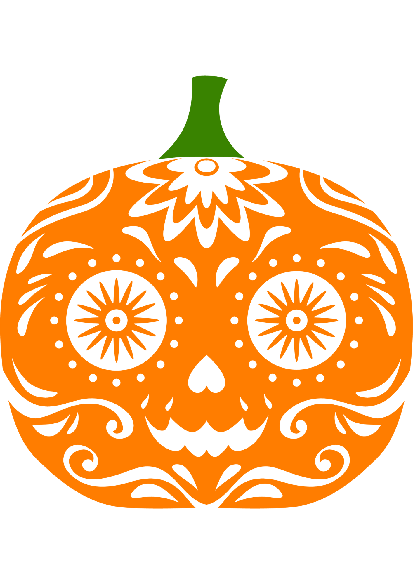 TeMaRo™ Halloween pumpkin tattoo small
