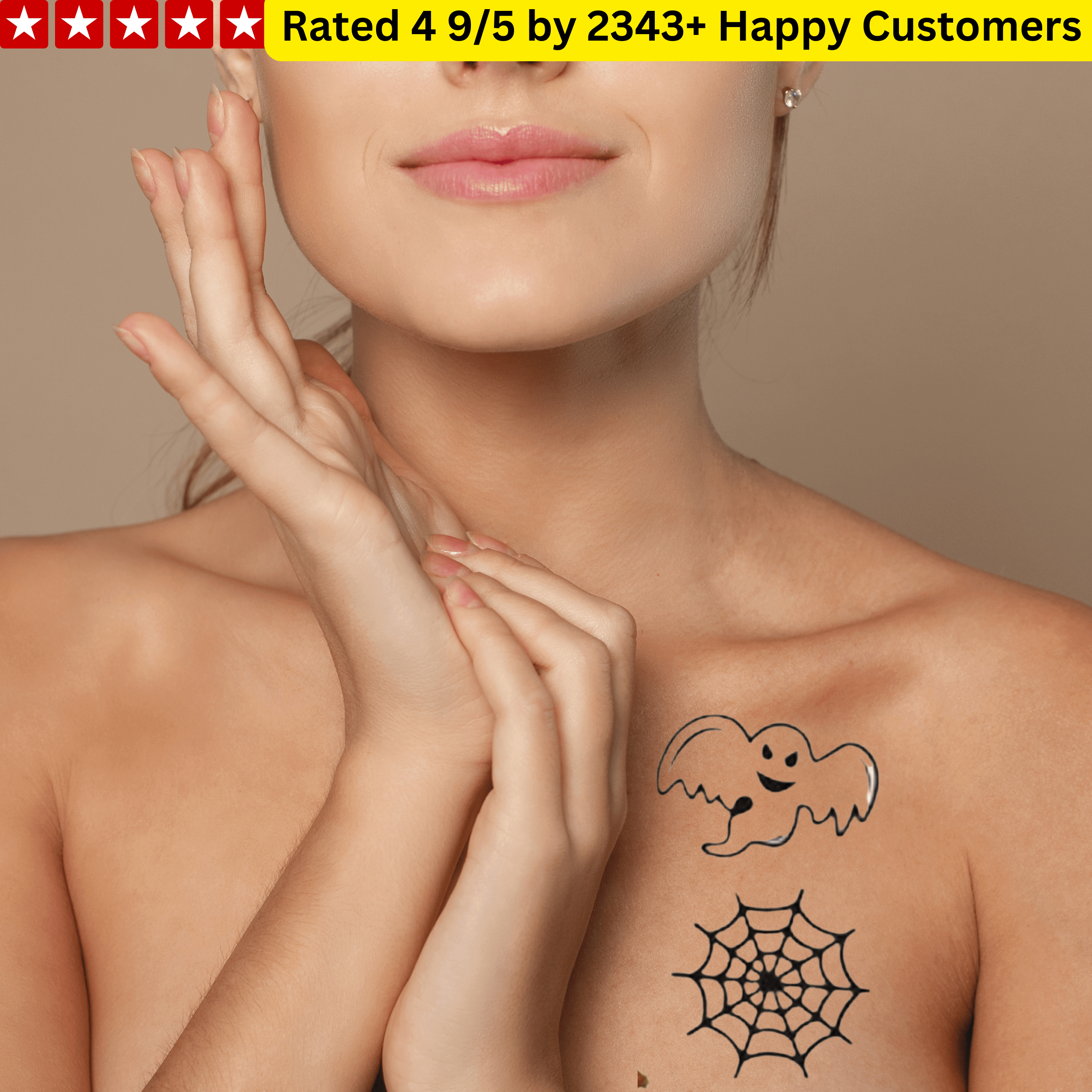 TeMaRo™ Halloween Sheet of Tattoos