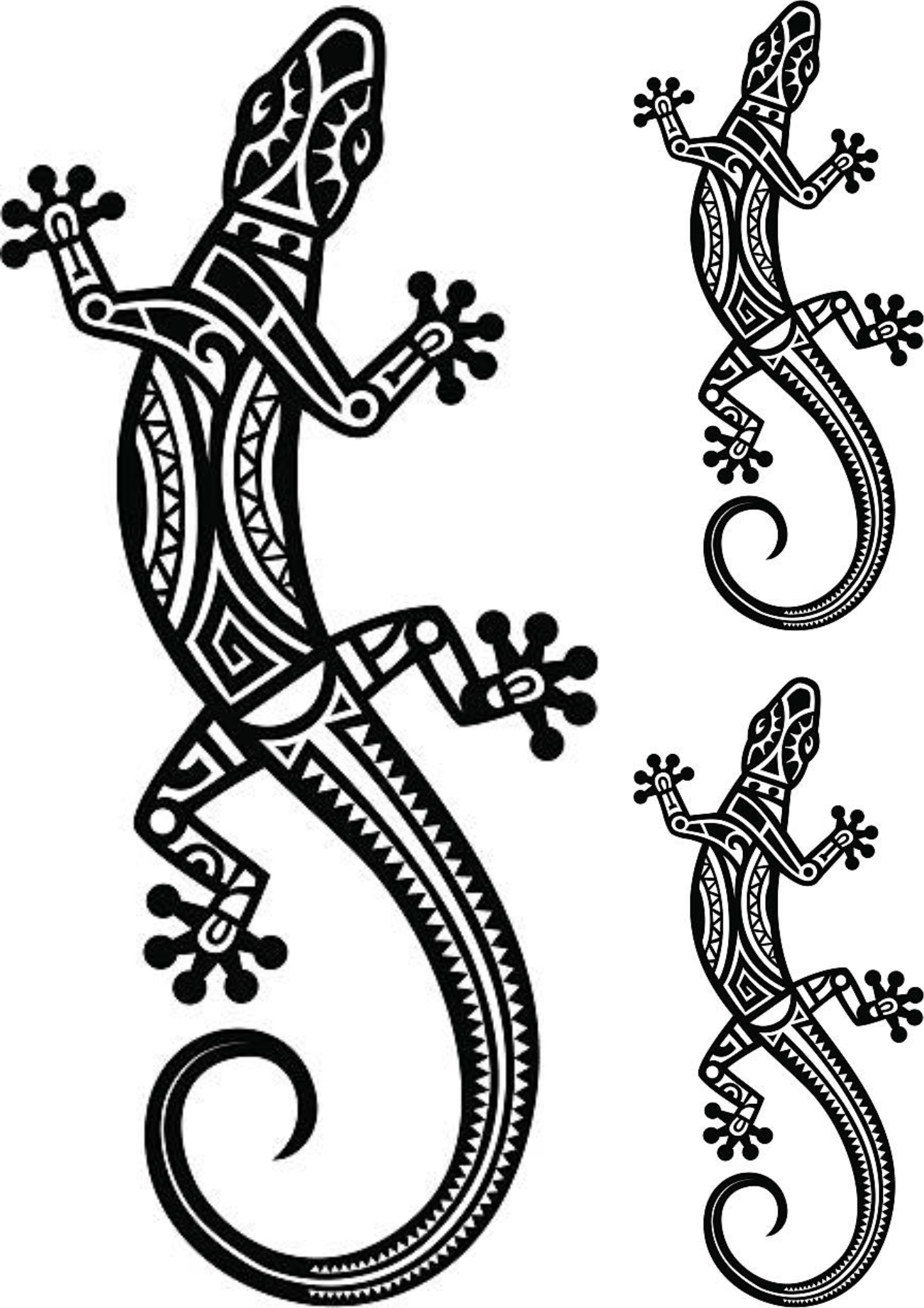 TeMaRo™ Instant Arm Tattoos Tribal - Lizard