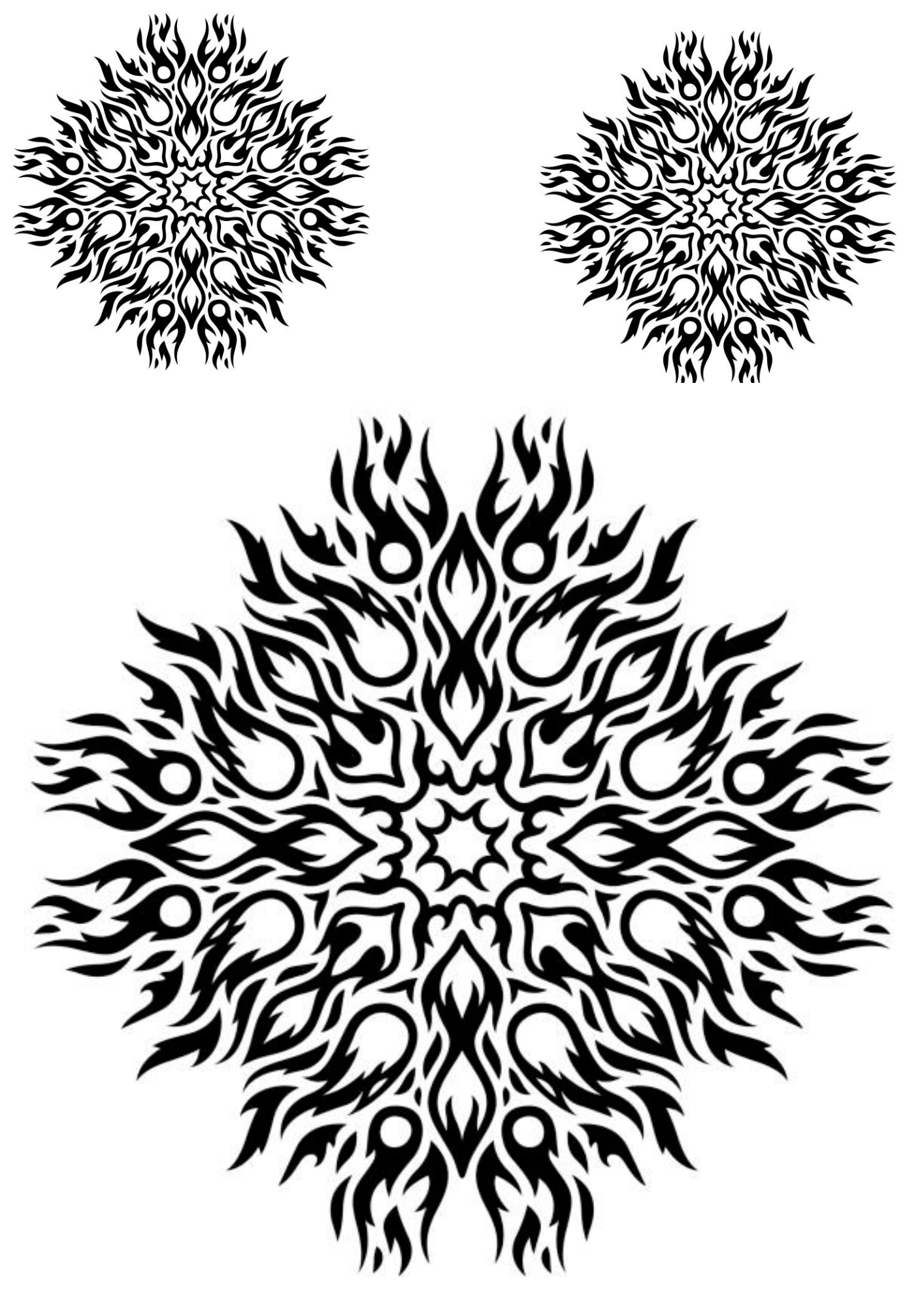 TeMaRo™ Instant Mandala Design Tattoos - Single Chest