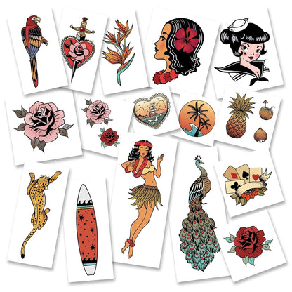 TeMaRo™ Jerry Sailor Temporary Tattoos