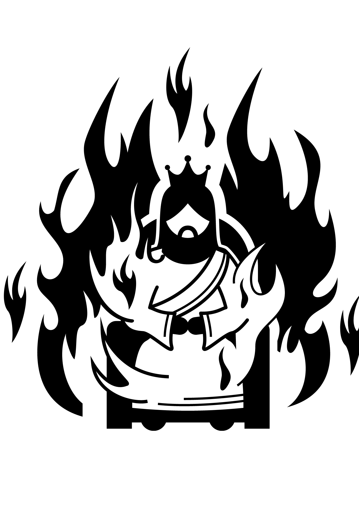 TeMaRo™ Jesus Christ Throne Flame Tattoo