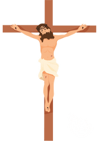 TeMaRo™ Jesus on Cross Tattoo Simple