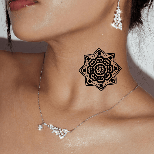 TeMaRo™ Mandala Tattoo Lotus Flower