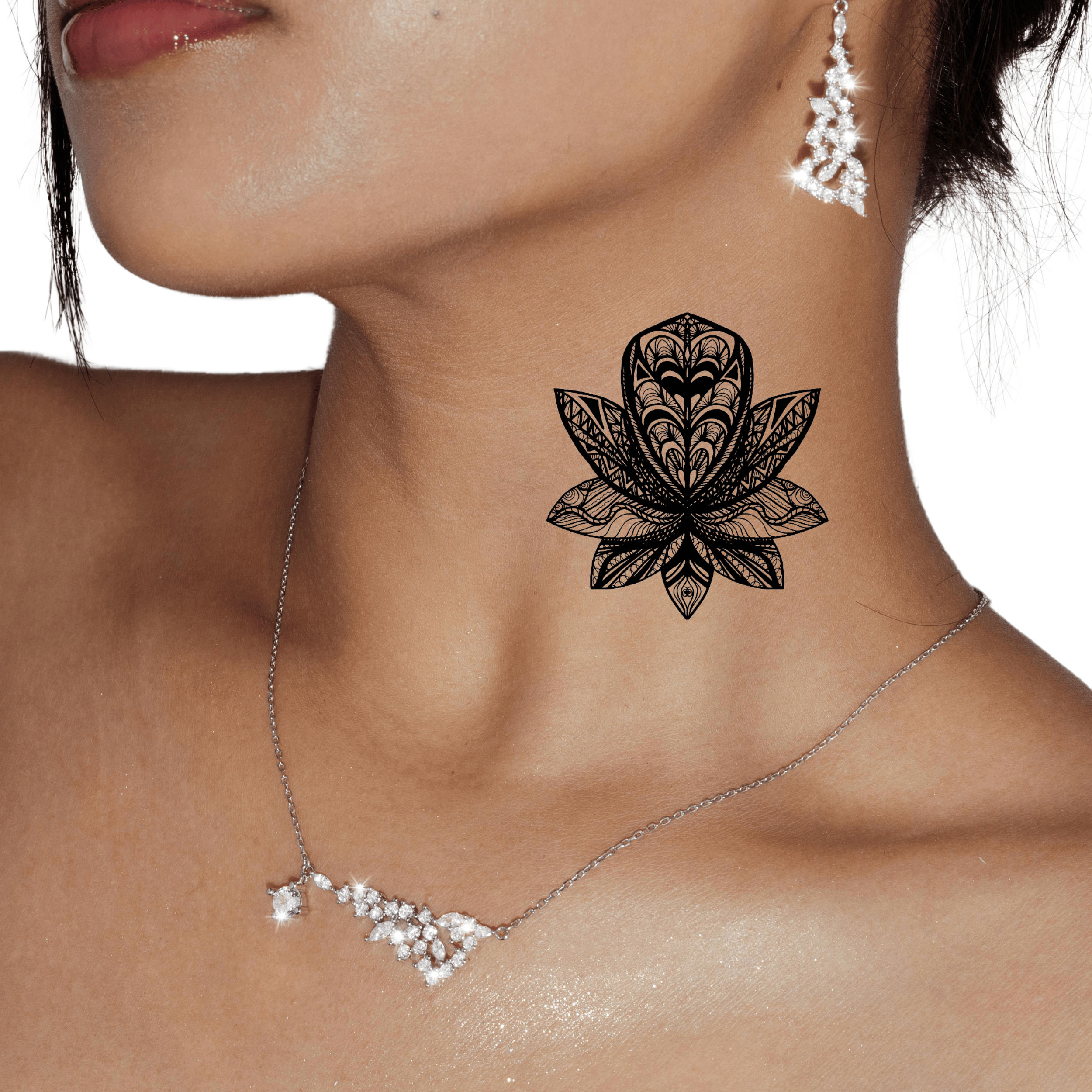 TeMaRo™ Mandala Tattoo Lotus Flower