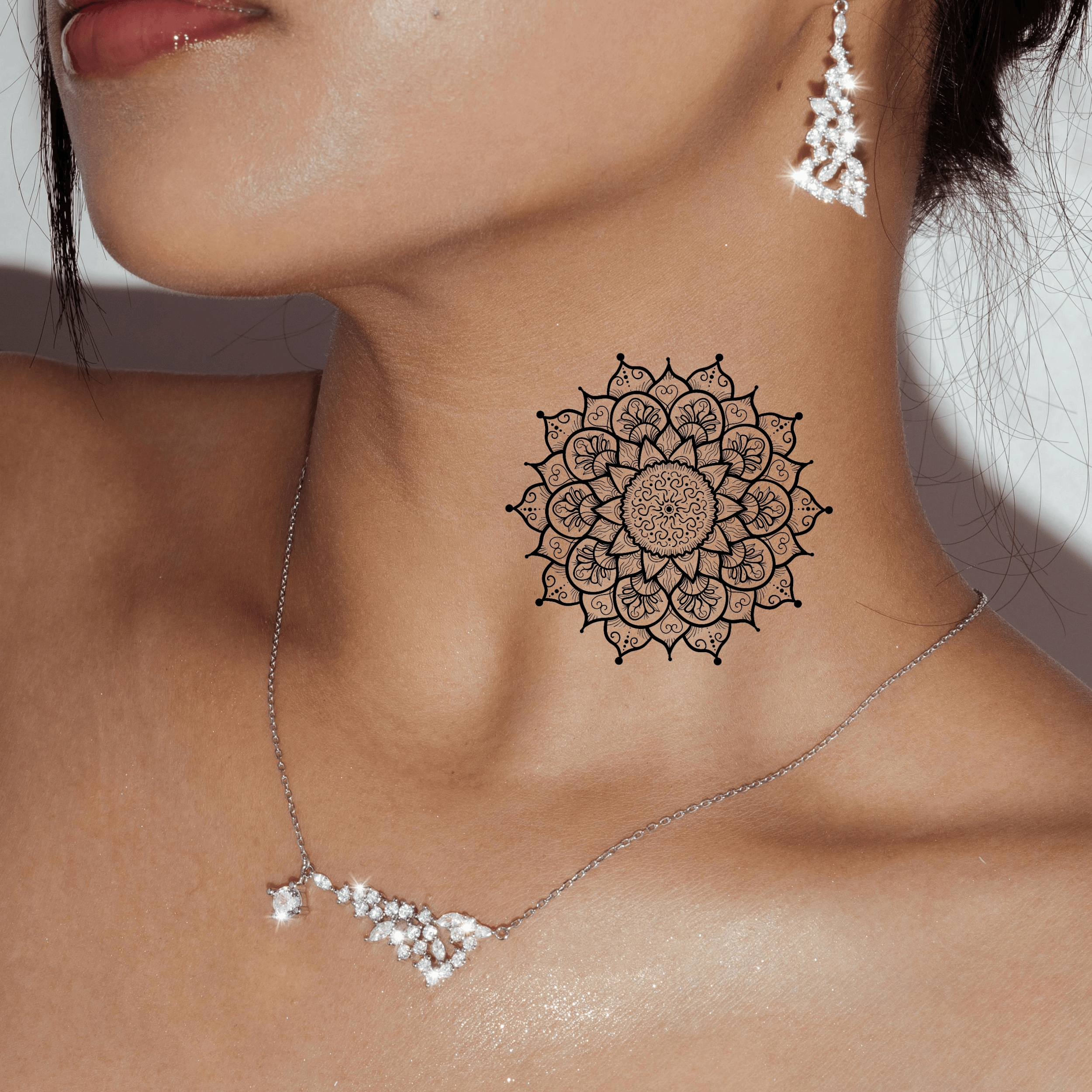 TeMaRo™ Mandala Tattoo Lotus Flower