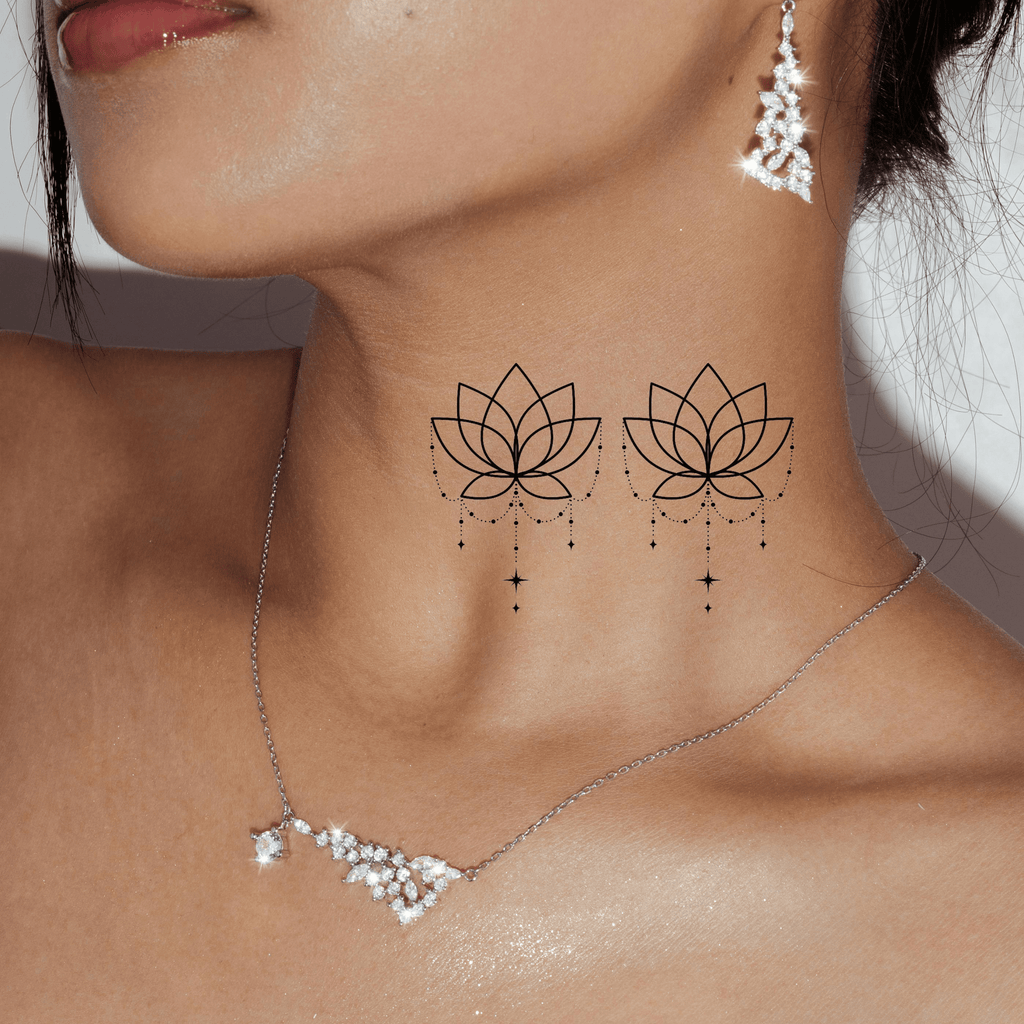 TeMaRo™ Mandala Tattoo Lotus Flower