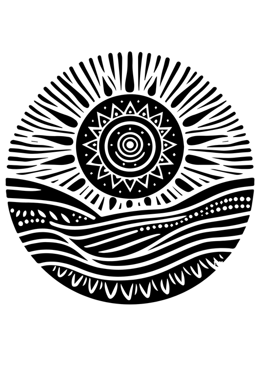 TeMaRo™ Mandala Tattoo Tribal Ankle Sun