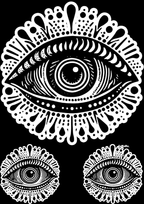 TeMaRo™ Mandala Tribal Eye - Tattoo Stickers