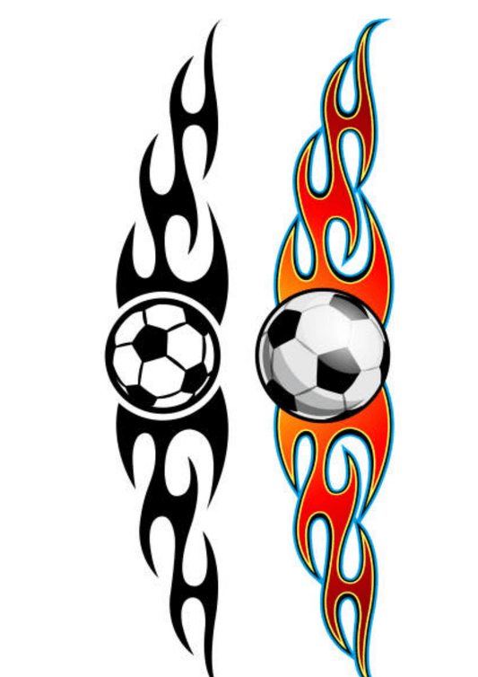 TeMaRo™ Men Tattoo Chest - Tribal Soccer Design