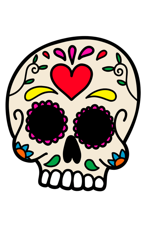 TeMaRo™ Mexican skull tattoo female