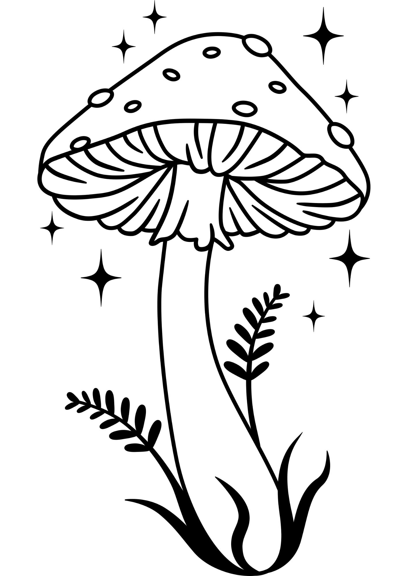 TeMaRo™ Mushroom Tattoo Sticker